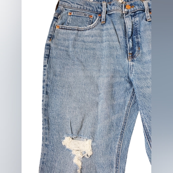 J.Crew mid rise cropped kicked leg hem jeans, 33", blue - Picture 7 of 16